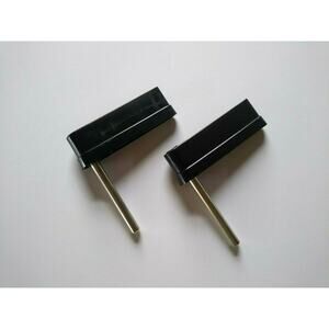 Pinball Machine Flipper Bat Set Of 2 With Star Logo Black Color 3" With Shaft